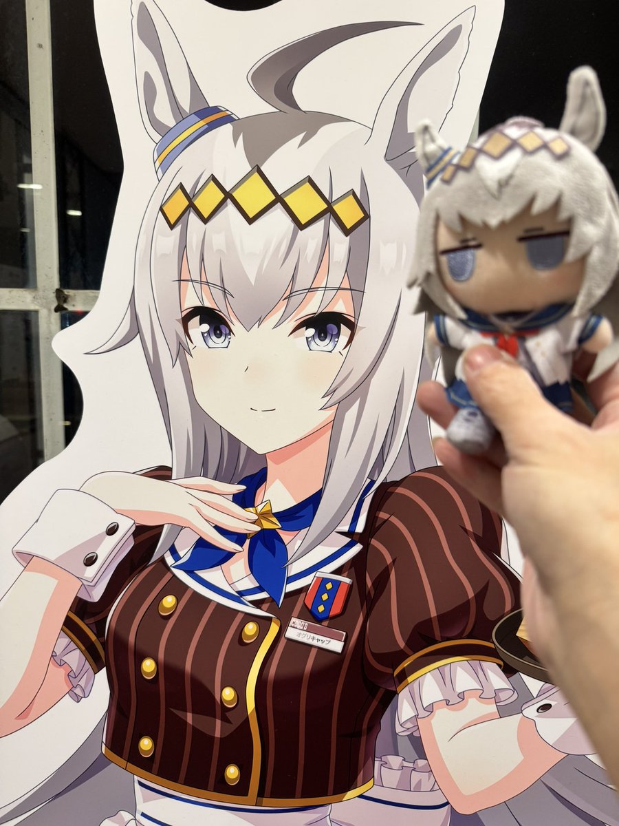 オグリキャップ(世界限定100体)証明書付き がち可愛いすぎる(*´ω`*) 名札の名前がオグリキャップって🎶 本日の