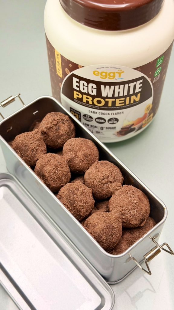 smileydue's tweet photo. แจกสูตรเติมโปรตีน EGGY กันค้าบบบบบ

Menu : Tiramisu Energy Ball 🐣🍫

#EggyThailand @eggybymana https://t.co/RYHDD2UvSE