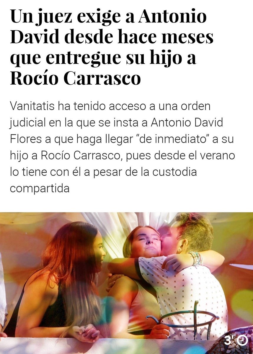 Hoy 31/1/26: Digo que he visto el maltrato mediático a Rocío Carrasco durante más de 25 años por parte de AD, vago vividor que sigue, y sus monos voladores, liderados por la alumna. 
¡Déjarla en paz de una vez!
#APOYOROCIO31E
#RocioCarrascoTeniaRazon
#ViolenciaVicaria
#Hemeroteca