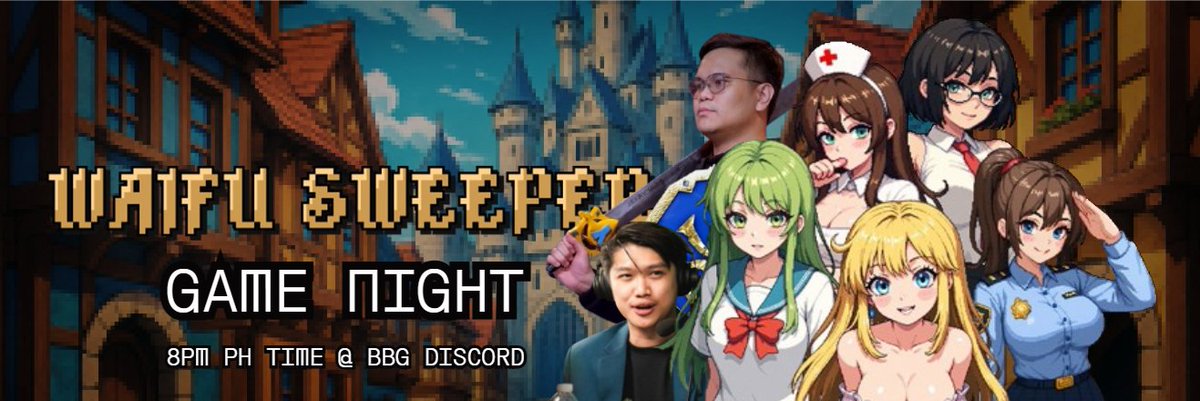 We are playing <a href="/waifusweeper/">WaifuSweeper</a> w/ the BBG Gang in 2 hours see you!!