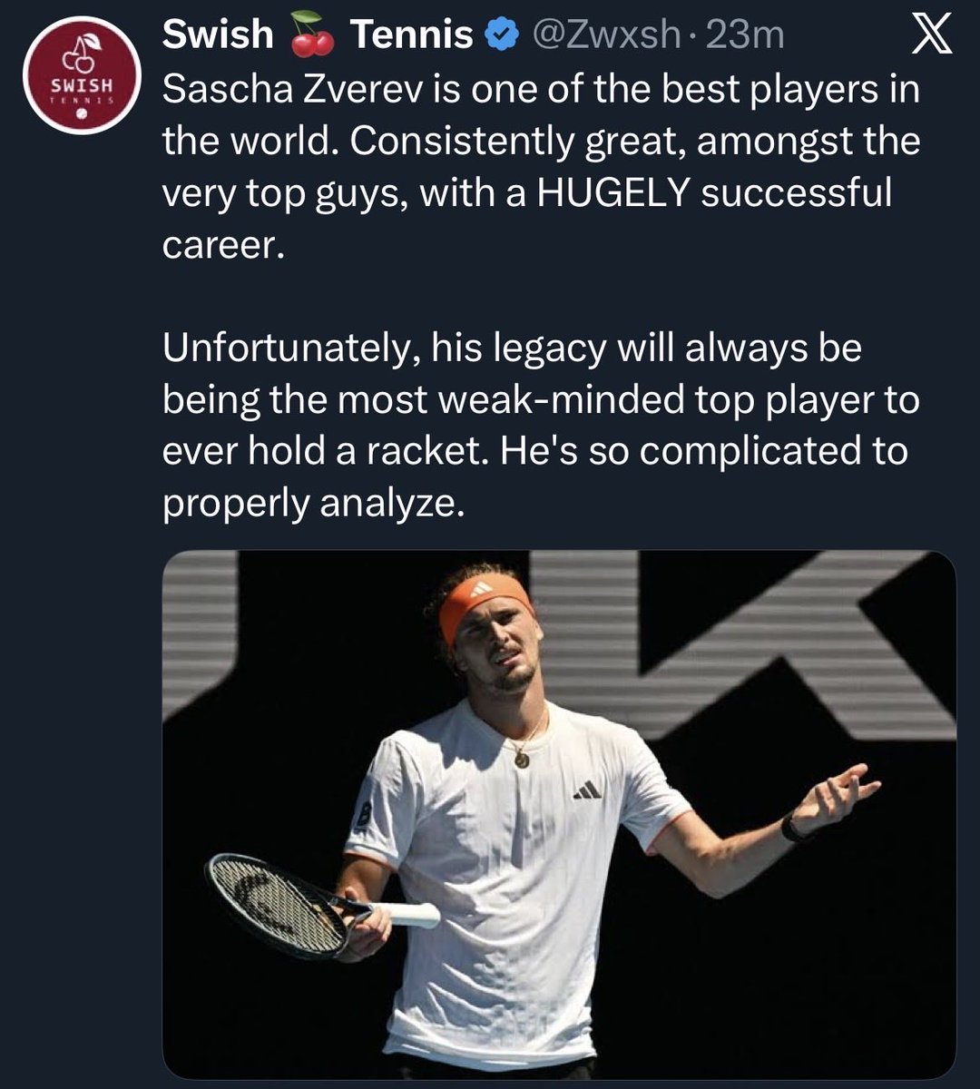Am I in the minority here, or is that a harsh take?

Would love to know at what level (if any), some of these people running tennis accounts have played tennis at…