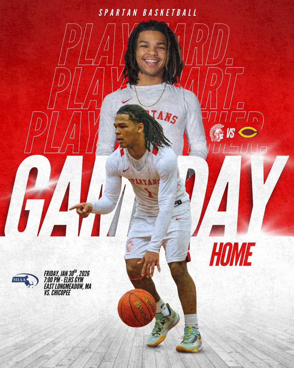 Pack the house for 𝗚𝗔𝗠𝗘𝗗𝗔𝗬 🗣️

🆚 Chicopee High School
⏰ 7:00 PM
🏟️ ELHS Gymnasium

PHPSPT | #GoSpartans🔴🏀
