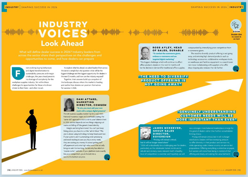 The first Dealer Support of 2026 is live. Why not take a quick break to catch up on our Industry Voices special feature – and explore why leaders need to move from digital literacy to digital fluency. Read it here: flipsnack.com/B9DFBBC9E8C/de…