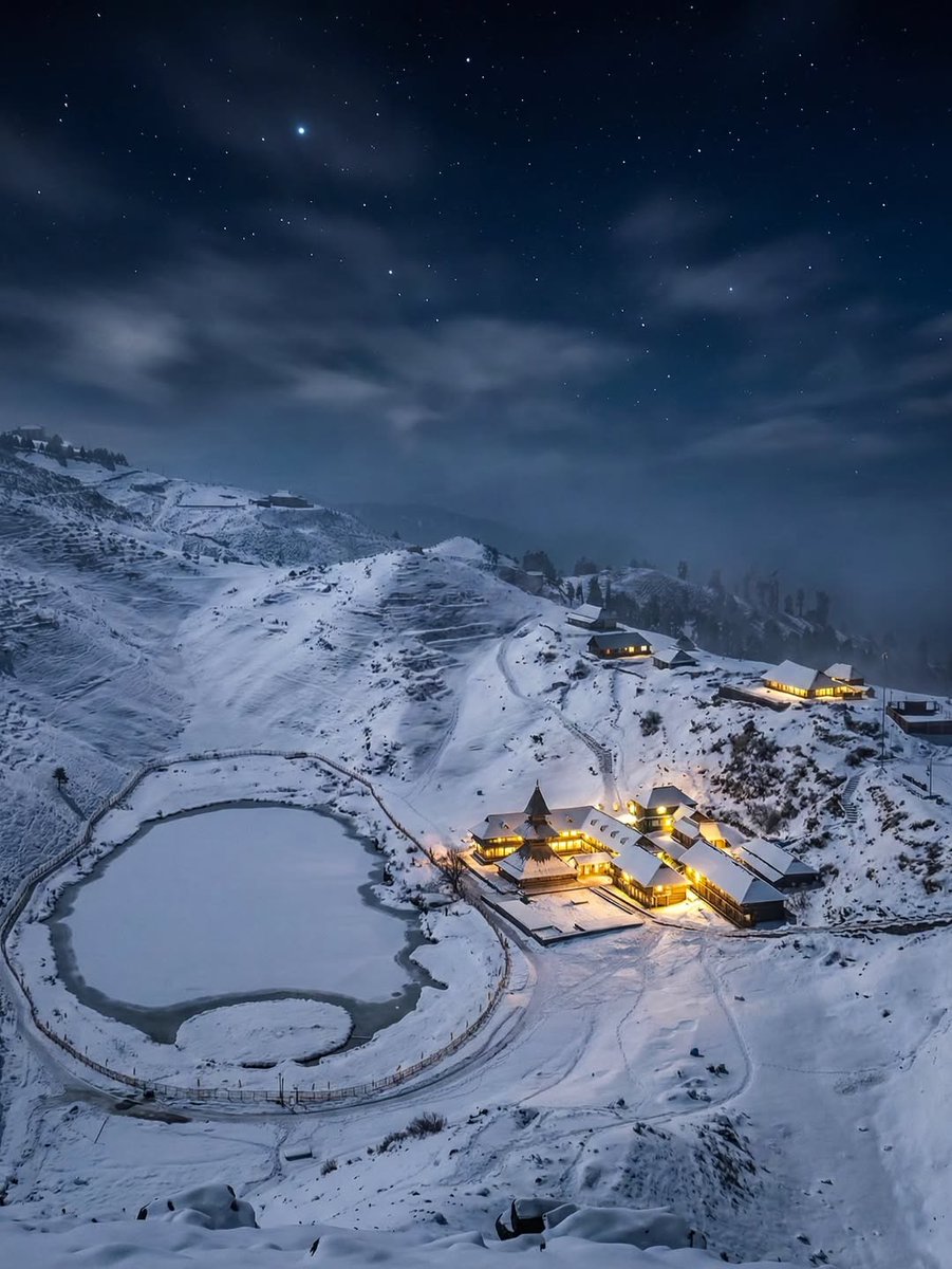 Recent winter capture of a frozen Parashar Lake ❄️