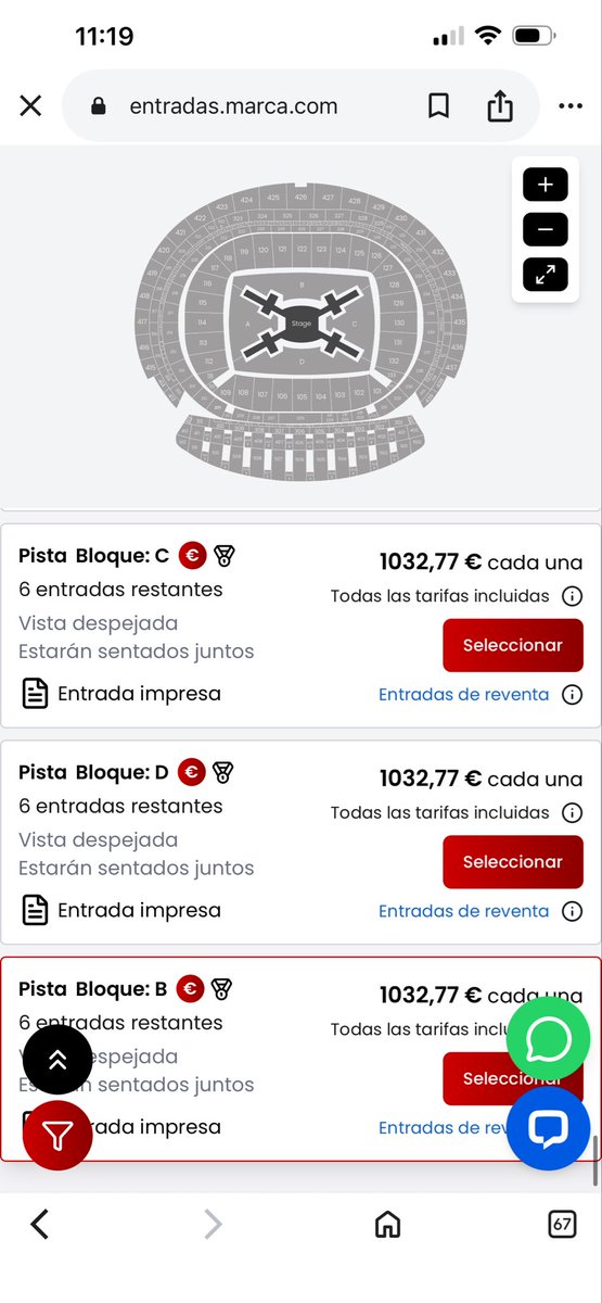 eljustinseagull's tweet photo. . @marca que es esto? no podéis ocuparos del fútbol y dejar a la gente en paz? pista a 1000€ @Ticketmaster @LiveNationES como permitís esta estafa? https://t.co/WaF1GzQ0lJ