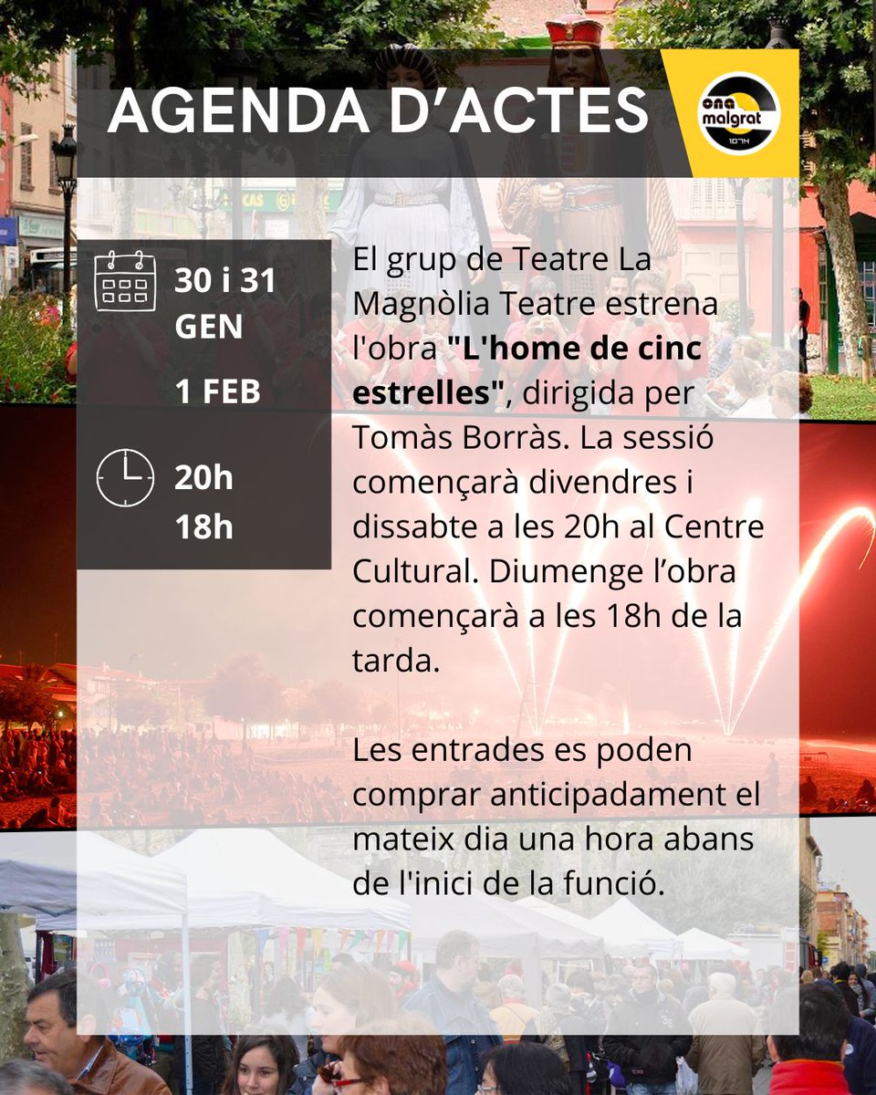 ℹ️ Consulta l’agenda d’activitats culturals dels pròxims dies, amb l'hora del conte, una sessió de salut femenina i una obra teatral 📖👩🏻🎭