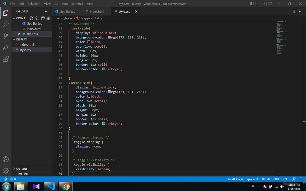 jamo__002's tweet photo. Display Property Challenge:
I have understood the difference between block, inline, and inline-block elements very well.
Thank you, dear teacher @Wajiha_Niazi
#codding #webpage #WebsiteDesign
@CodeToInspire @f_forough https://t.co/3mr7CEhjPR