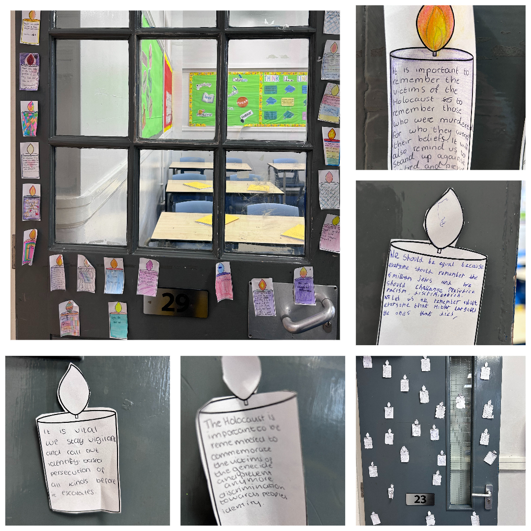 Our tutees spent time this week learning about the Holocaust and reflecting on why remembrance matters. Their candle messages they created to honour the victims are thoughtful, heartfelt reminders of the importance of kindness and courage.