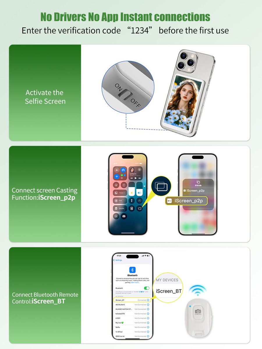 Andycinegear's tweet image. Easy pairing. Simple workflow.
ANDYCINE T1P helps creators monitor rear-camera shots with a clean, wireless setup.
Works with Blackmagic Camera App to record up to 4K 120Hz video.

#andycine #andycinet1p #selfiemonitor #magnetic #vlogs #vlogsetup #BlackmagicCameraApp #4kvideo