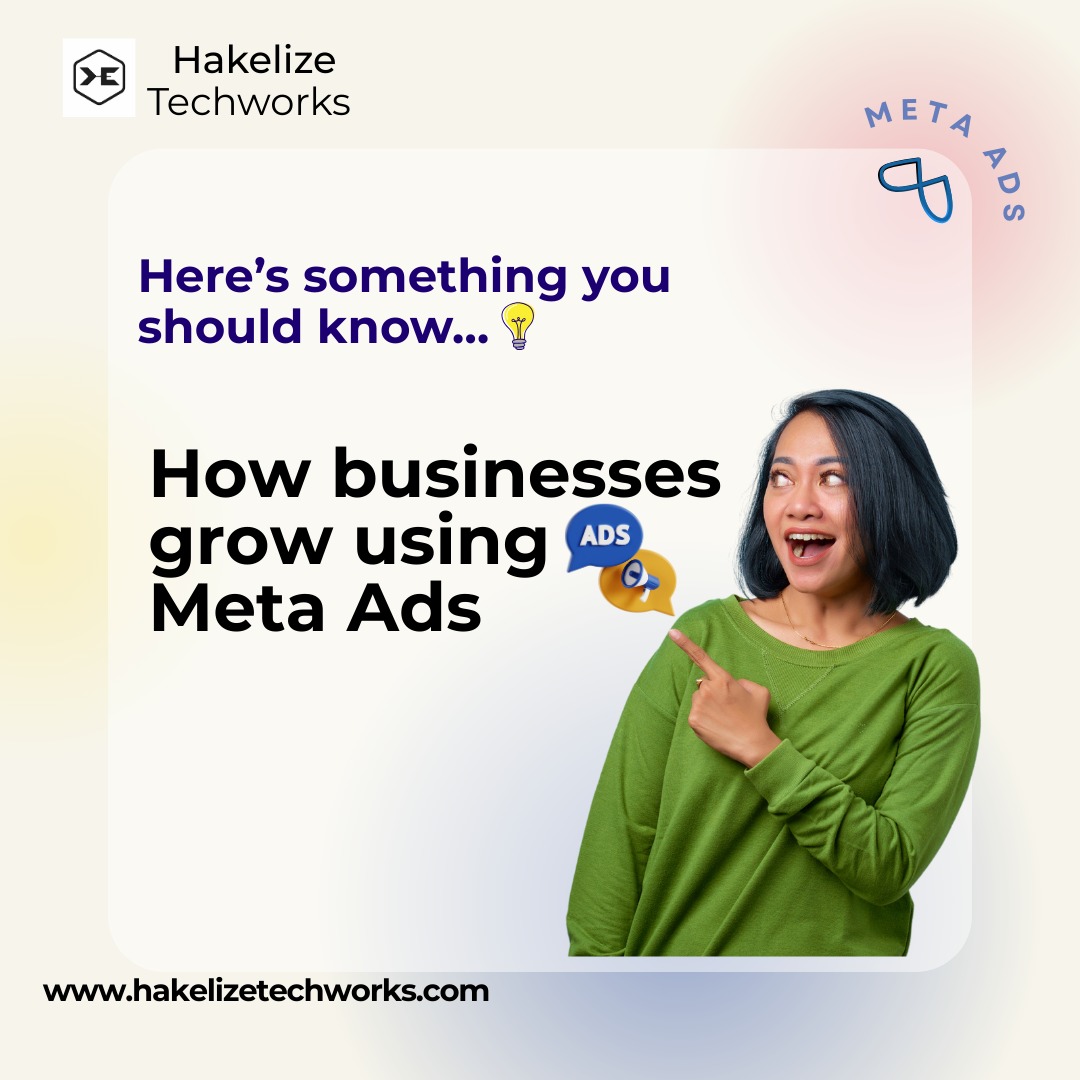 Hakelize's tweet photo. Grow your business faster with Meta Ads!
Facebook &amp; Instagram Ads help you reach the right audience, boost sales &amp; increase brand visibility 📈

Let Hakelize Techworks run high-performing ad campaigns that deliver results.
#MetaAds #DigitalMarketing #LeadGeneration https://t.co/25zM0RgR1U