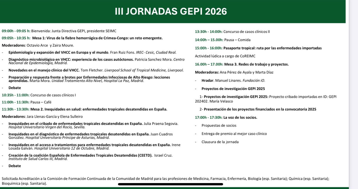 📍 ¡La espera se va agotando y la expectación es máxima! ⏳

El 13 de marzo, Madrid se convierte en el epicentro de la salud global con las III Jornadas GEPI. Contaremos con un plantel de ponentes nacionales e internacionales de primerísimo nivel para analizar los retos que nos