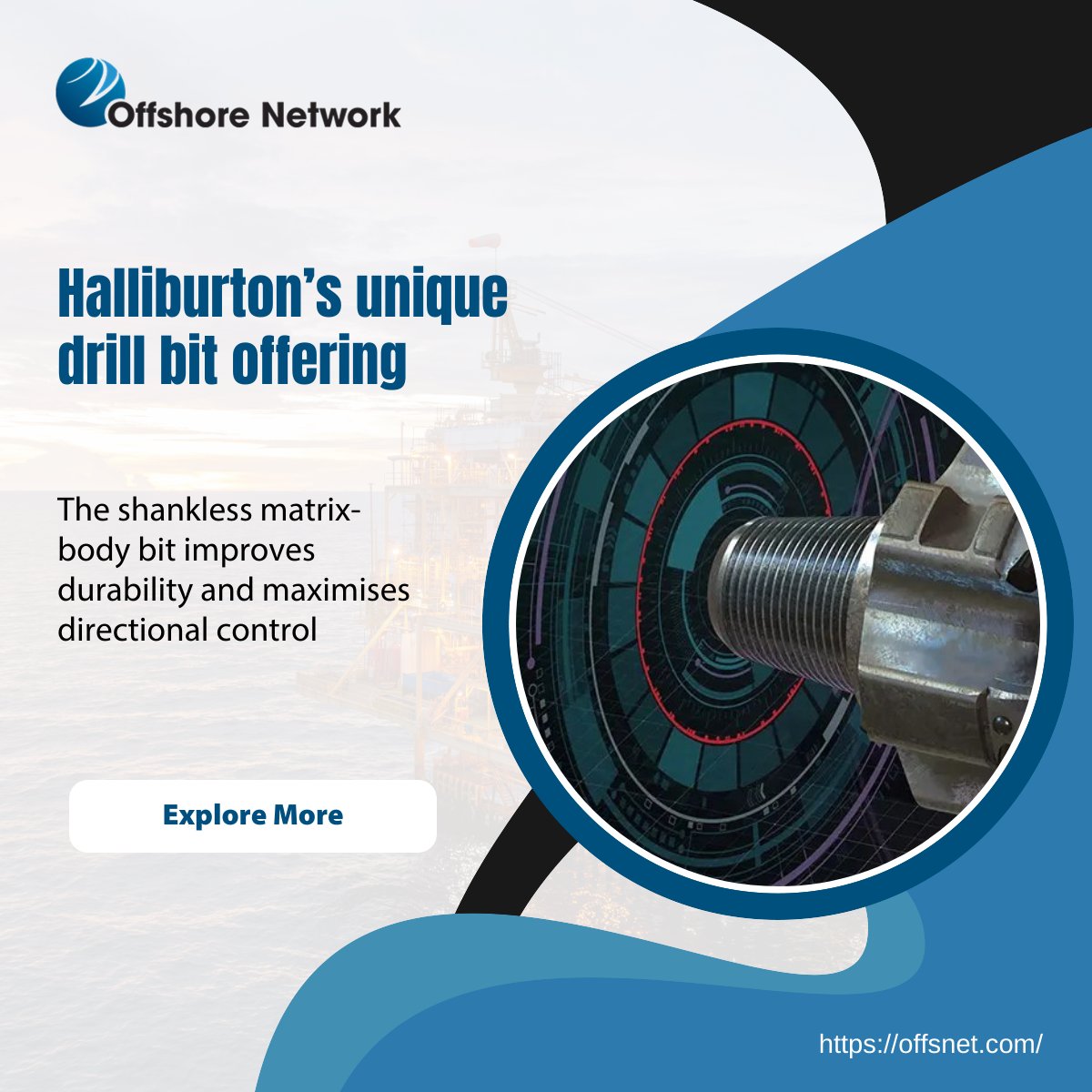 Operators can now drill longer in harsh environments! 

A new drill bit by <a href="/Halliburton/">Halliburton</a> aims to revolutionise drilling by providing precise steerability and a durable matrix body. 

Read more on Offshore Network: zurl.co/RgK48  

#offshore