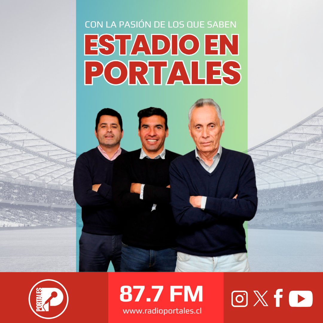 AL AIRE | La actualidad del fútbol y otros deportes con La Pasión de los que saben: Estadio en Portales, ya está al aire.

Escúchanos en vivo: radioportales.cl/sitio/portales… - 87.7 FM.