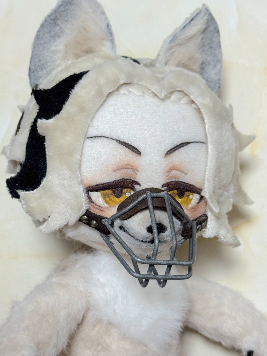 自作ぬいぐるみ・口を大きく開けた男の子 自作ぬいぐるみ・口を大きく