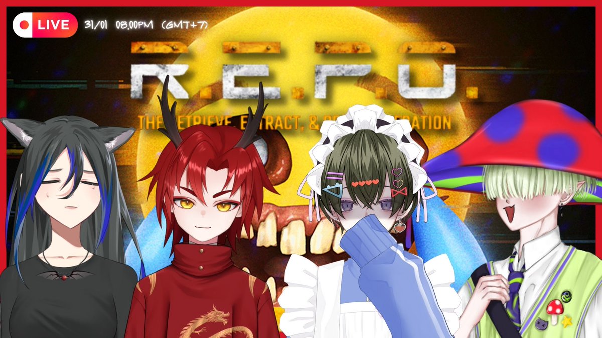 [ LIVEGAMING ] R.E.P.O เก็บของหนีพวกมารกับเดอะแก๊งน้ำซ่า #Yelongvth

FT. <a href="/Besicka_ALF/">Besicka「ALF」</a> <a href="/DehaanSchimmel/">Dehaan Schimmel</a> <a href="/Lucien_lucin/">ลซ.</a> 

30/01 (10.00PM) GMT+7

ห้องนั่งรอที่นี้เลย  - youtube.com/live/rNMKyreDr…

เย่หลงกัววววว
#YelongLive #Vtuber #VtuberTH #วีทูปเบอร์