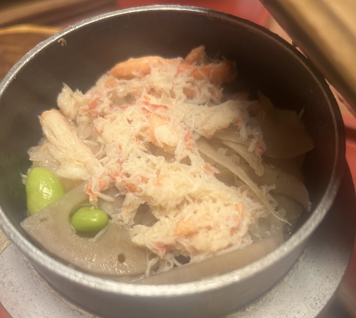 かに釜飯食べて満足🦀✨️