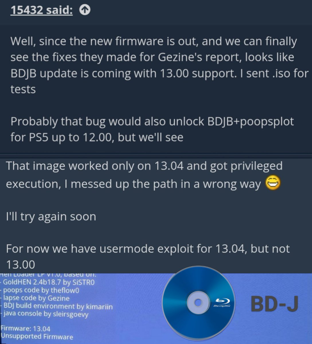 BDJB still not fully patched, works on PS4 13.04, could be used for PS5 too, kex up to 12.00
