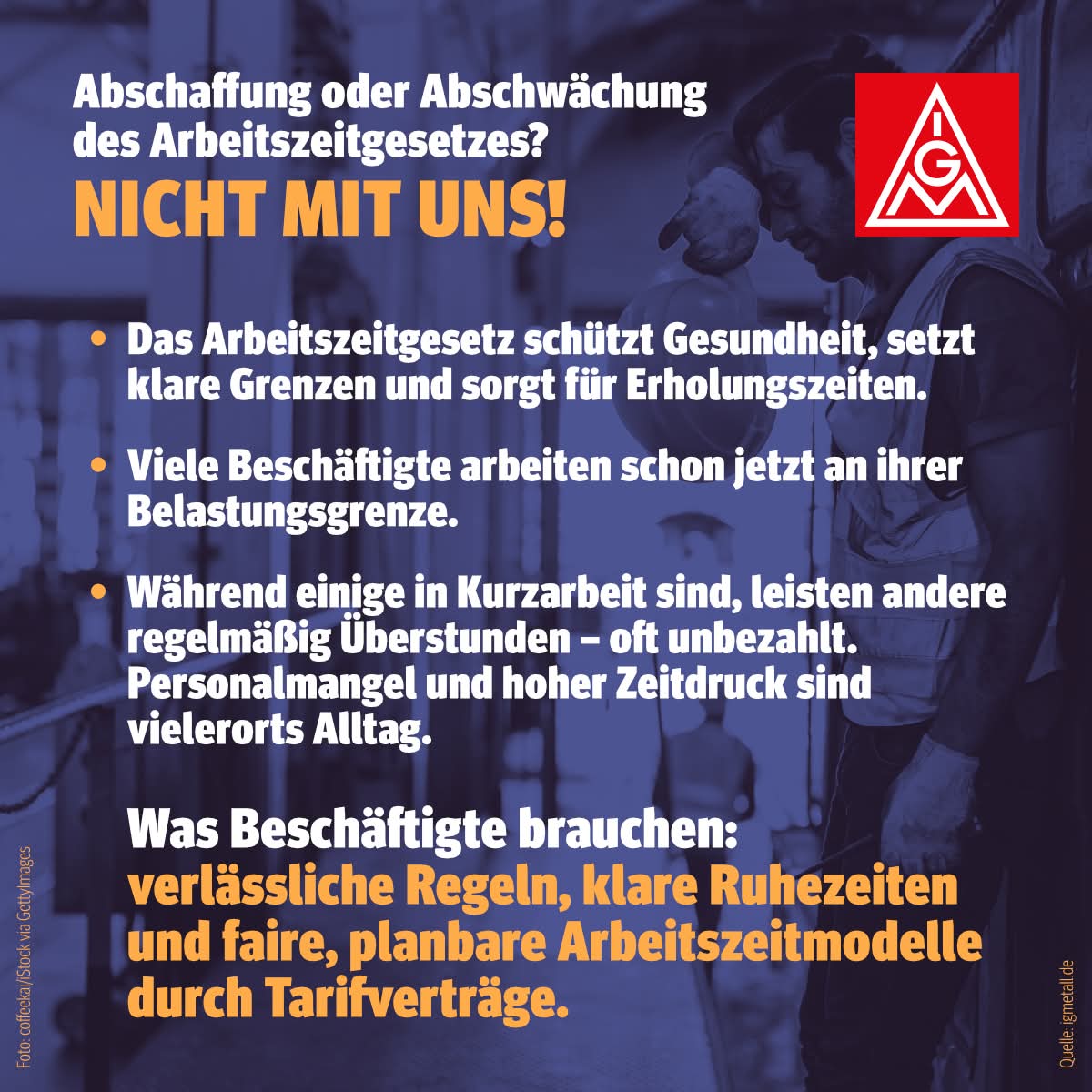 Das Arbeitszeitgesetz schafft wichtige Rahmenbedingungen, auf die sich alle Beschäftigten verlassen können. Gleichzeitig zeigen unsere Tarifverträge seit Jahren: Faire und flexible Arbeitszeitmodelle sind längst möglich – gut geregelt, planbar und mit klaren Schutzmechanismen.