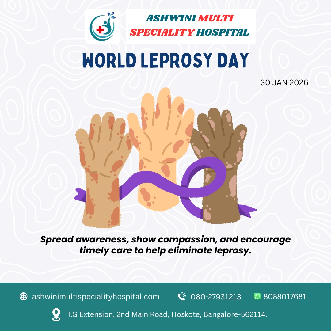 ashwinihospblr's tweet image. Ashwini Multispeciality Hospital marks World Leprosy Day by spreading awareness, promoting early care, and fighting stigma for a healthier community.
📞 080-27931213 #WorldLeprosyDay #BestHospital #DoctorNearMe