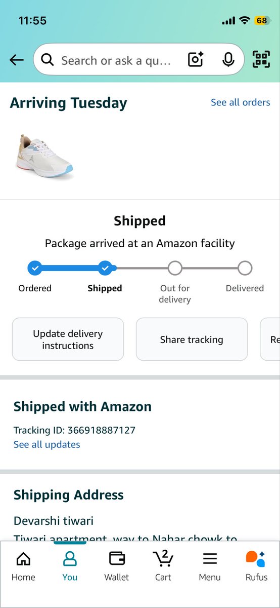DevarshiTiwari's tweet photo. @amazonIN @amazon I ordered 2 items and expected delivery time for these items are showing 3rd and 4th Feb.
I am going on vacation and I need these items by 2nd Feb.
Is it possible? Below is screenshot of orders https://t.co/I3fiTTAGqP