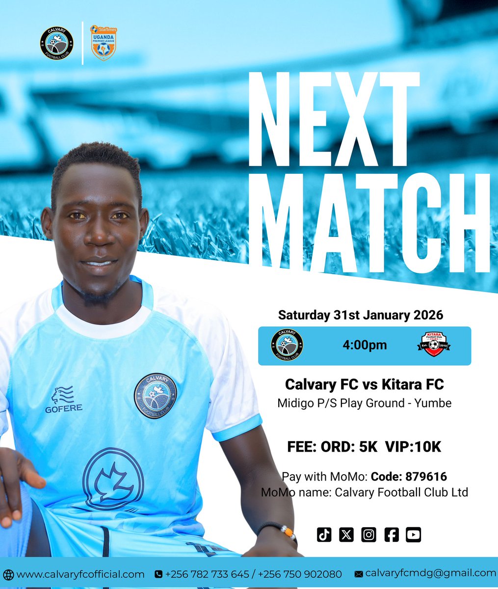 calvaryfcm's tweet photo. Our last game for the 1st round of the season will be tomorrow at home against Kitara FC!

KO: 4pm
🏟 Midigo P/S Playground 

#CalvaryFC #TheHorizonStars https://t.co/drwGb9uti5