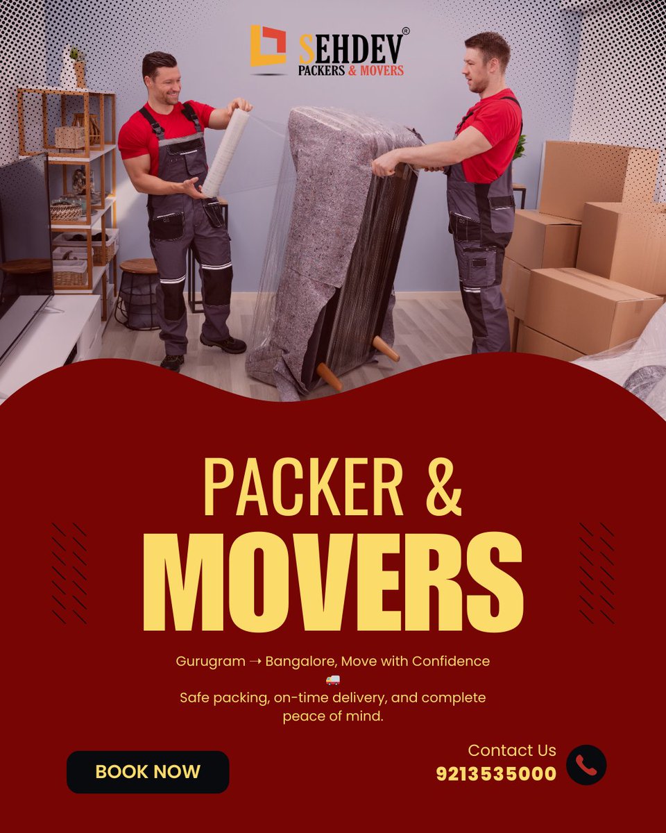 Sehdevpackers's tweet image. Gurugram ➝ Bangalore relocation made easy!
🔥 Limited-time moving offer available
Trusted intercity shifting experts
Sehdev Packers and Movers
📞 Call today &amp;amp; save more!
#IntercityMoving #BangaloreRelocation