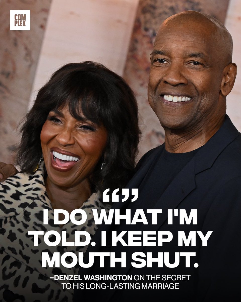 Complex's tweet image. In a 2018 interview with PEOPLE, Denzel Washington spoke about his long marriage to his wife.