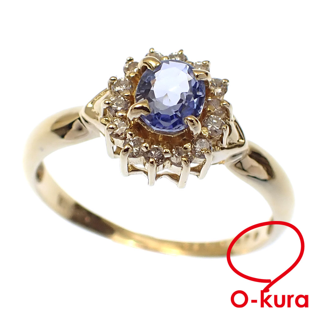 ジュエリーマキ K18YG 色石 ダイヤモンド リング 2.1g 販売中です