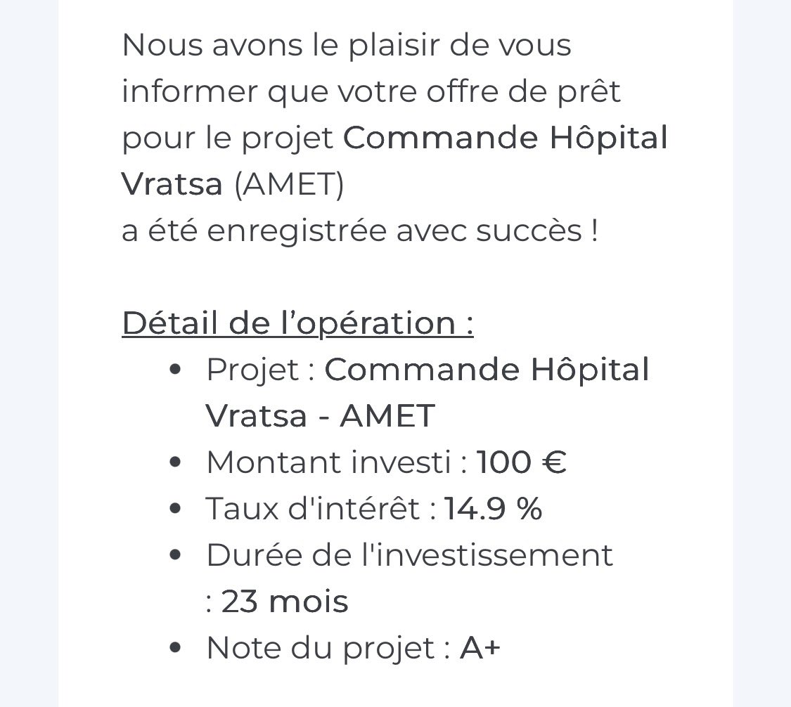 On dirait que les remboursements reprennent chez BP.
Reçu🔁🔁 investi
