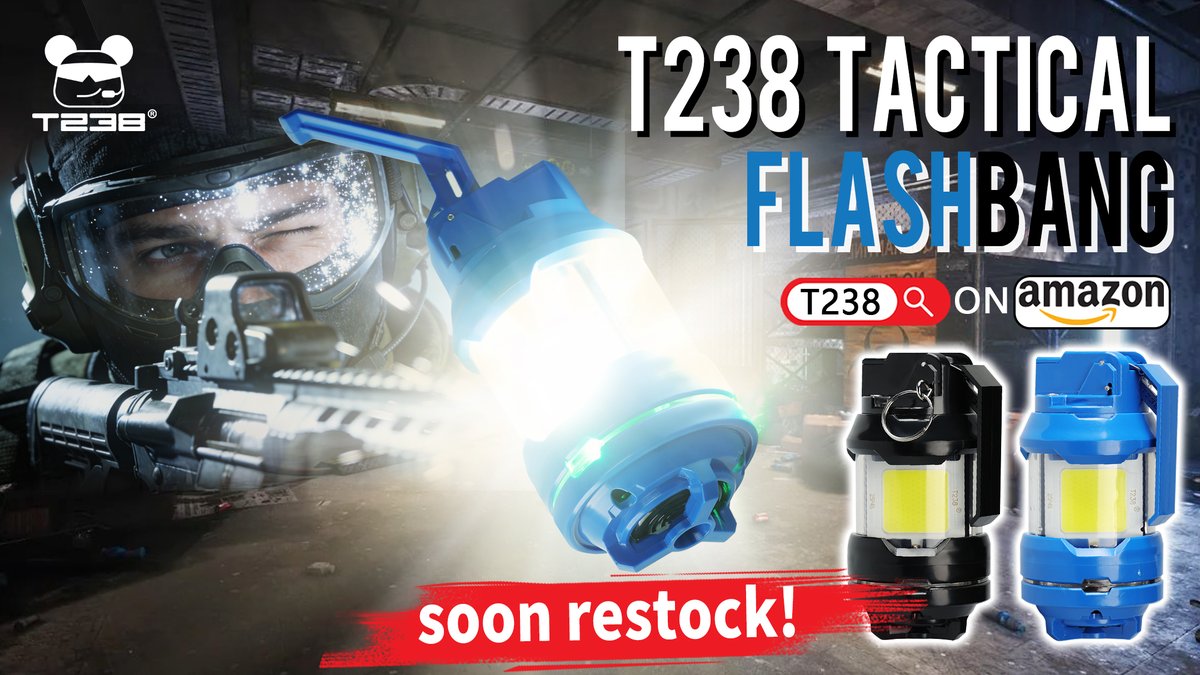 t238_official's tweet photo. T238 タクティカル フラッシュバン 閃光弾
Amazonにもうすぐ再入荷します!
入手はこちら >>
https://t.co/uC2pB5oua0
https://t.co/FB1s9sD0AW
#フラッシュ #フラッシュバン #閃光弾 #グレネード #エアガン #エアソフト #サバゲー #スタングレネード #airsoft #flashbang #grenade #fireinthehole https://t.co/MhmVYpm6Zk