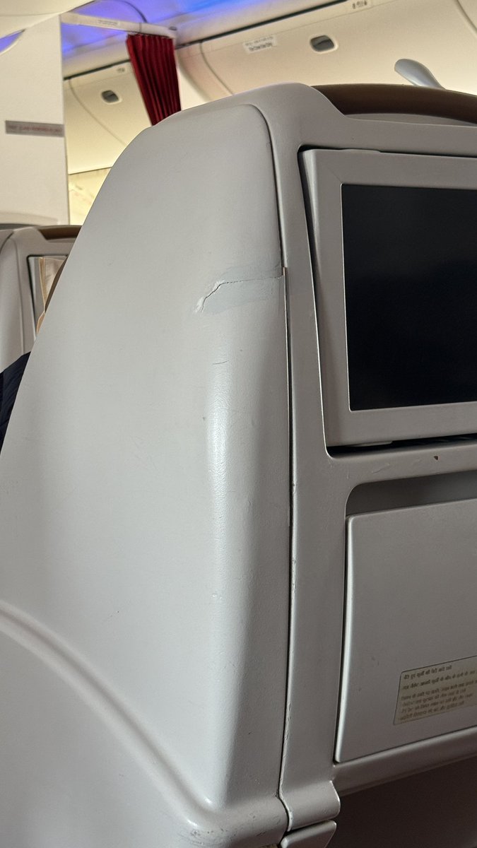 Poor man’s Business  class in Air India. Broken seats and non working recliner mechanism. They charge you a fortune for what they offer.