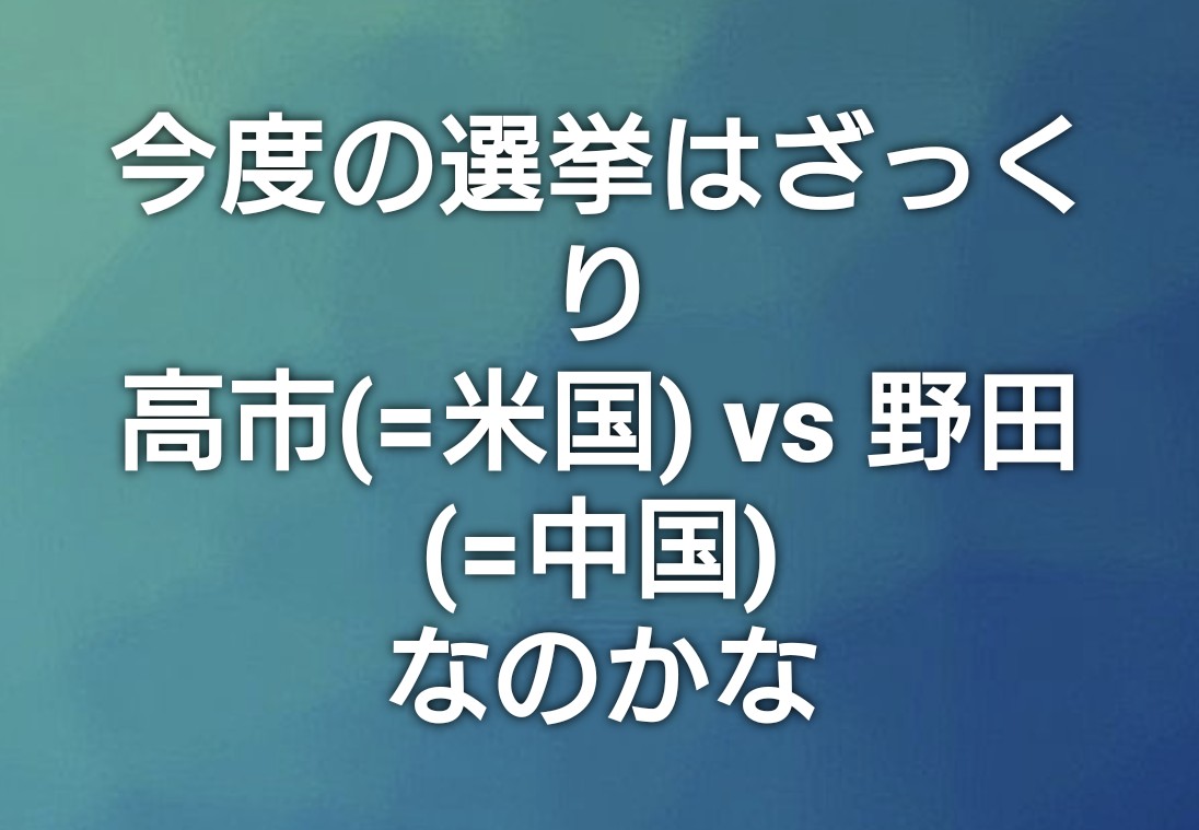 kswinstonee's tweet photo. 今度の選挙はざっくり
高市(=米国) vs 野田(中国)
なのかな https://t.co/r4r0cgIVVX
