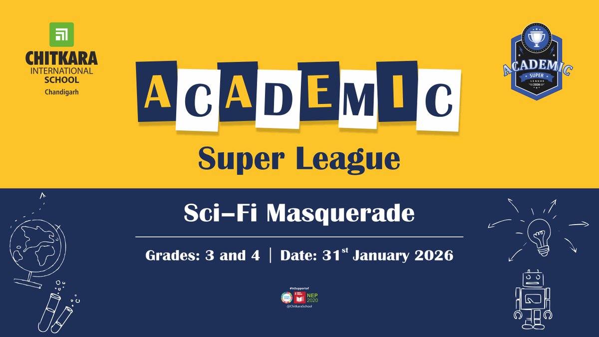 Sci-Fi Masquerade set to explore the future with grades 3 &amp; 4 under the Academic Super League at Chitkara International School 

-
#CIS #chitkarainternationalschool #ASL #academicleague #Studentvenet #activities #schoolactivities #studentcompetition #studentdevelopment #event
