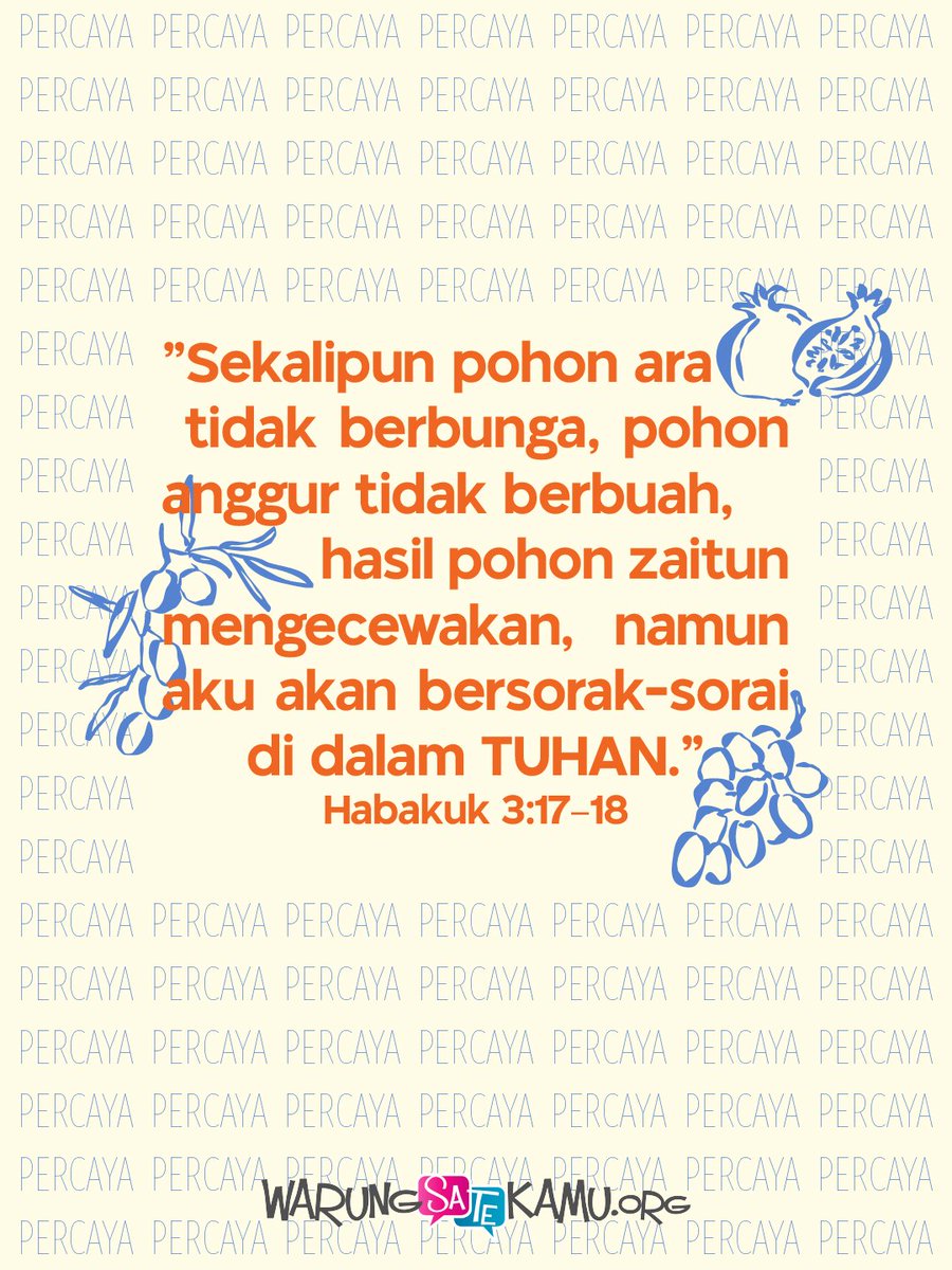 warungsatekamu's tweet image. Ayat di bawah mengajarkan kita bahwa iman sejati adalah tentang percaya—bukan karena hidup baik-baik saja, tetapi karena kita punya Tuhan yang setia 🥰

Sobat Muda, percayalah senantiasa kepada Tuhan yang memelihara hidupmu 🤗

#faith #iman #trustingod #friday #jumat