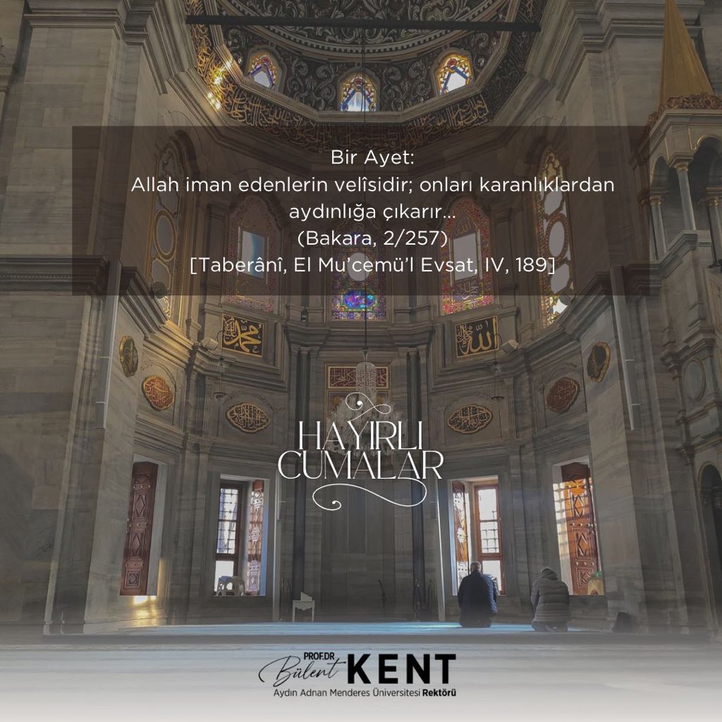 Cumanın hayrı ve bereketi üzerimize olsun...