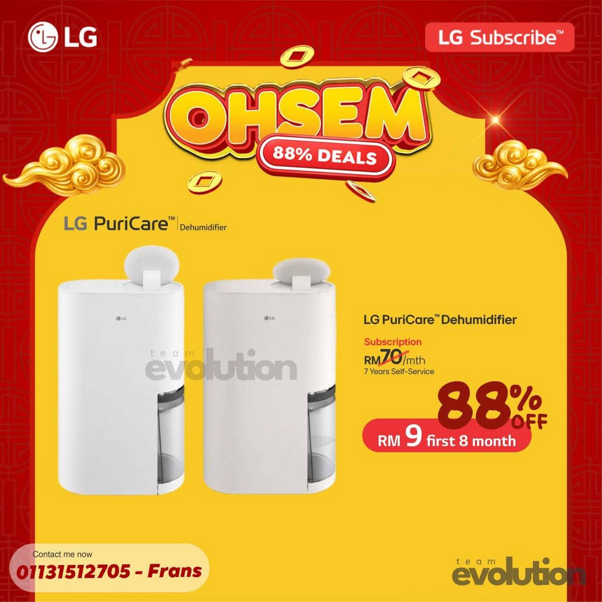 CikFranShopping's tweet photo. Dari TV OLED AI, peti sejuk, mesin basuh, aircond sampai peralatan rumah pintar - semua nampak mewah, guna pun puas 😍
Stok terhad, siapa cepat dia dapat!

PM sekarang untuk info &amp; semak kelayakan langganan LG Subscribe - https://t.co/p69aAvwjYf

#LGSubscribe
#OhsemDoubleTheOng https://t.co/xPOoFSQPay