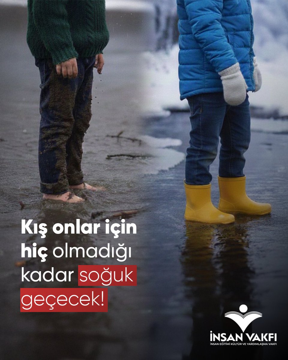 ❗️Soğuğun çocukların kaderi olmadığı bir dünya isteyenler, merhametin, paylaşmanın ve iyiliğin yanında durmalı.

🌐 insanvakfi.org.tr
 📞 0212 534 41 61 
📩 insanvakfi@insanvakfi.org.tr