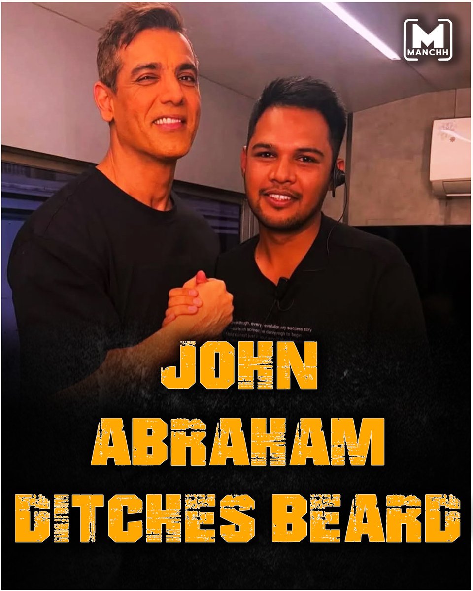 Manchh_Official's tweet image. Actor John Abraham has left fans stunned with a new look, unveiling a clean-shaven appearance that marks a dramatic transformation. Social media erupted with reactions
#johnabraham #bear #cleanshave #bollywood #entertainment #bollywoodnews #entertainmentnews