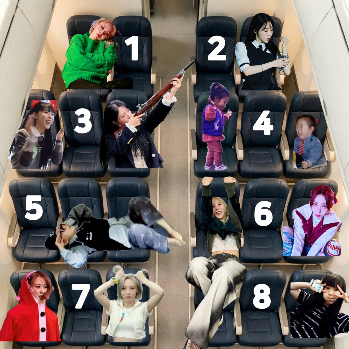 cola_1222's tweet image. ✈️ 비행기 좌석 고르기 #문별