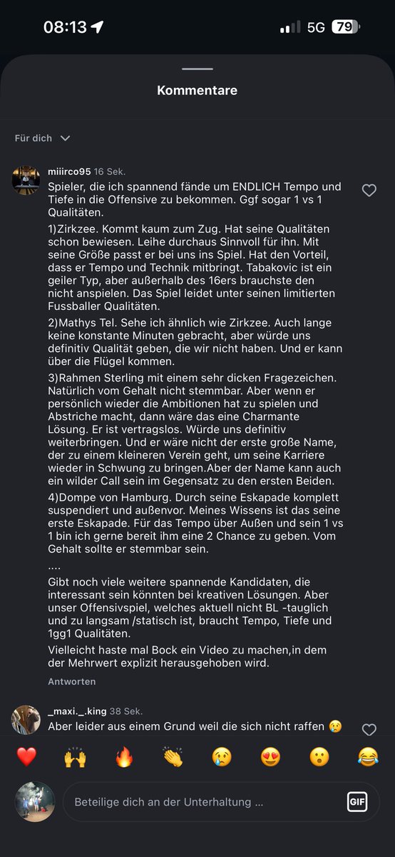 Mirco für Rouven sofort!