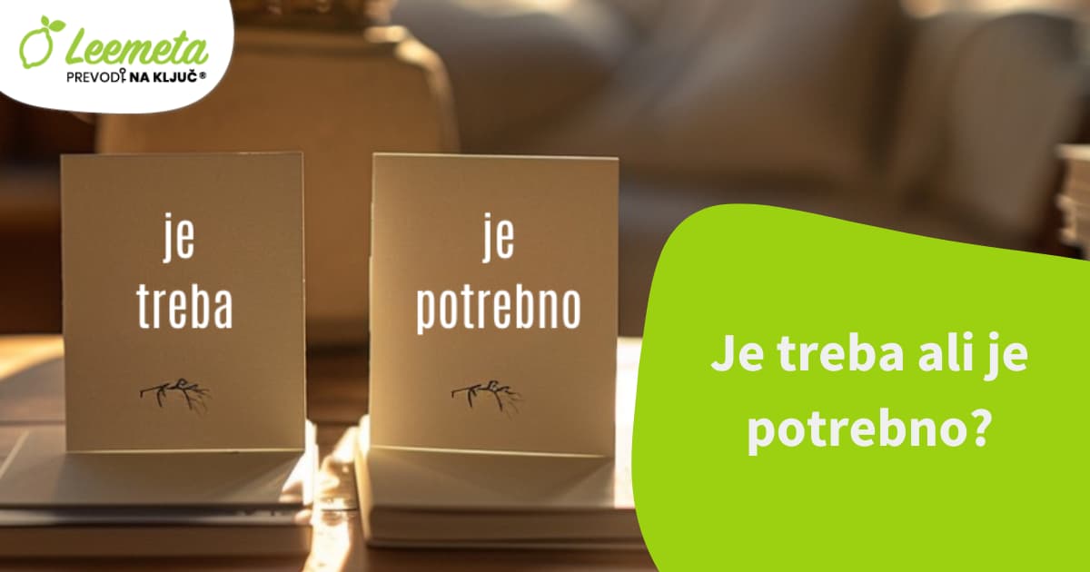 🤔 Se tudi vam kdaj zgodi, da oklevate med je treba in je potrebno? Gre za eno najpogostejših drobnih jezikovnih dilem. Če želite razjasniti razliko in vedeti, kdaj uporabiti katerega, preverite tukaj: zurl.co/9ICJo 
#slovenščina #leemeta #slovnica #trebaje #potrebnoje