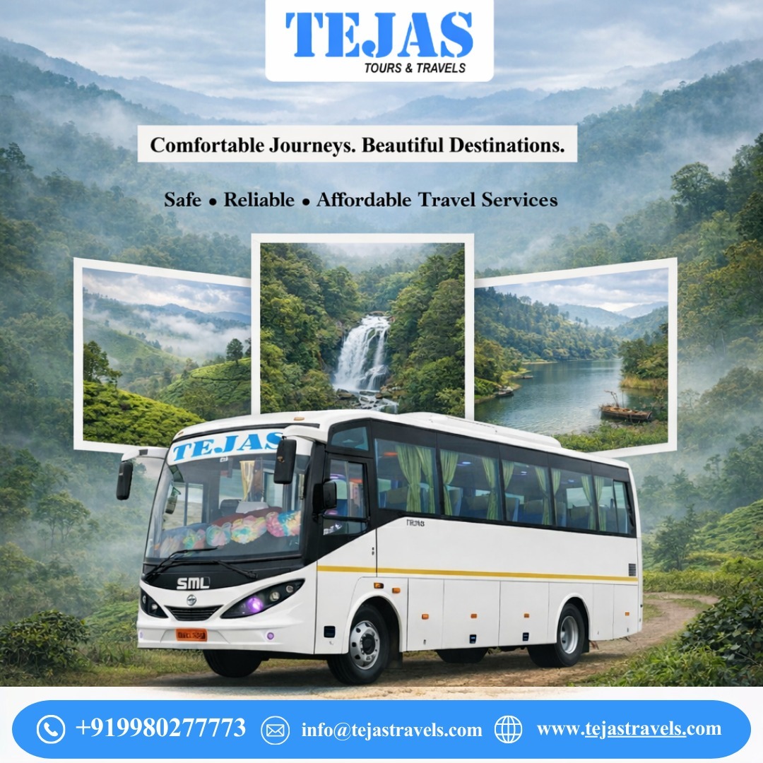 Tejas_Travels's tweet photo. Travel in comfort with Tejas Tours &amp; Travels 🚌🌿
Safe, reliable, and affordable journeys to beautiful destinations. Every trip made memorable.

#TejasToursAndTravels
#ComfortableJourneys
#SafeTravel
#ReliableTravel
#ExploreIndia
#TravelWithTejas https://t.co/UNX4vsr1Xn