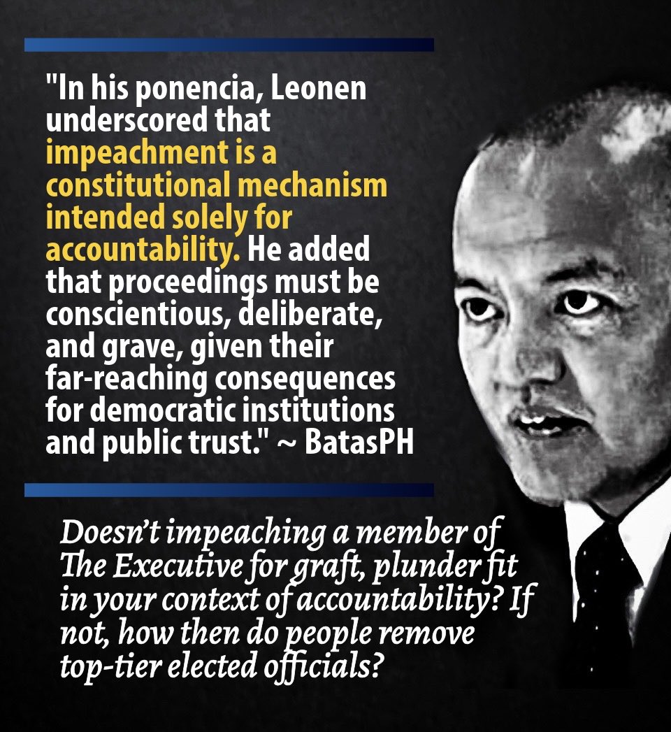 joel_gregorio's tweet photo. The Supreme Court (SC), speaking through Senior Associate Justice Marvic Leonen, stressed that :
“Impeachment should never be abused as a means to preserve the dominance of greed or to shame public officials into abandoning their constitutional mandates.”
#Leonen https://t.co/Y3mkgy63wU