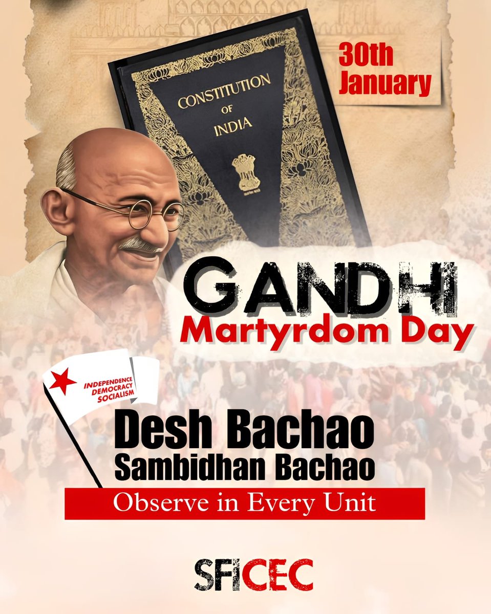 Gandhi was Assassinated by the RSS !

Never Forget. Never Forgive

Observe Gandhi Martyrdom Day ✊