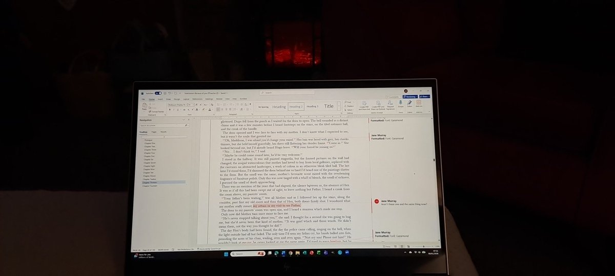 PosherScouse's tweet photo. Editing @DSquiffy 's forthcoming novel by the light of the fire ๐ฅ Dawn's book is out early March 2026!
#amediting #amwriting #writingcommmunity #readingcommunity #newbook #bookpromo #weareprovoco #thetalentteam #authorssupportingauthors https://t.co/SNKkPzDwS7