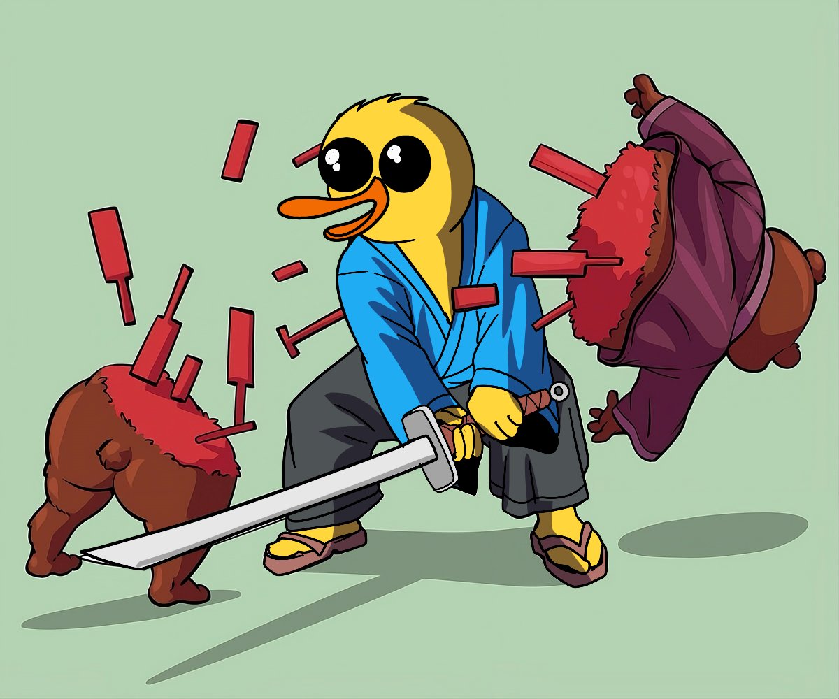 $DUCK is the king of animal meta with the biggest lore of all time

 When <a href="/JasonFurie/">Jason Furie</a> claims the fees 

$DUCK will see 100m+ 

$DUCK will cut of all the bears😂