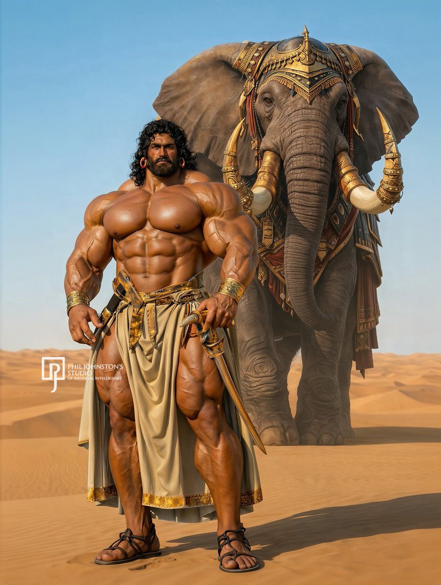 “We are tough but tender” 
- with a massive armored elephant