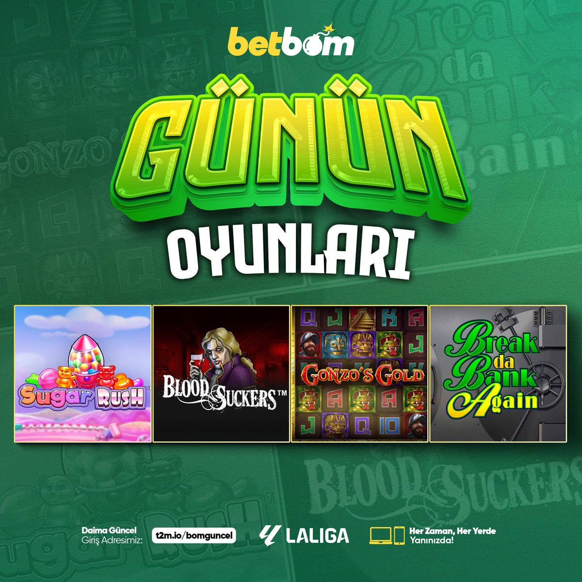 BetBomguncel's tweet photo. 🔔Kazanmanın Tadını Çıkar🥂

🎁ZENGİN İÇERİKLERİ VE ARTTIRILMIŞ RTP ORANI İLE GÜNÜN OYUNLARI✅

🫵Şansını Ayrıcalıklı Bir Şekilde Kullanmaya Hazır mısın ?🔟

 GÜNCEL GİRİŞ (https://t.co/hmbrdrmtzF)

#Betbom #slot #casino #denemebonusu https://t.co/YLxqVLg76D