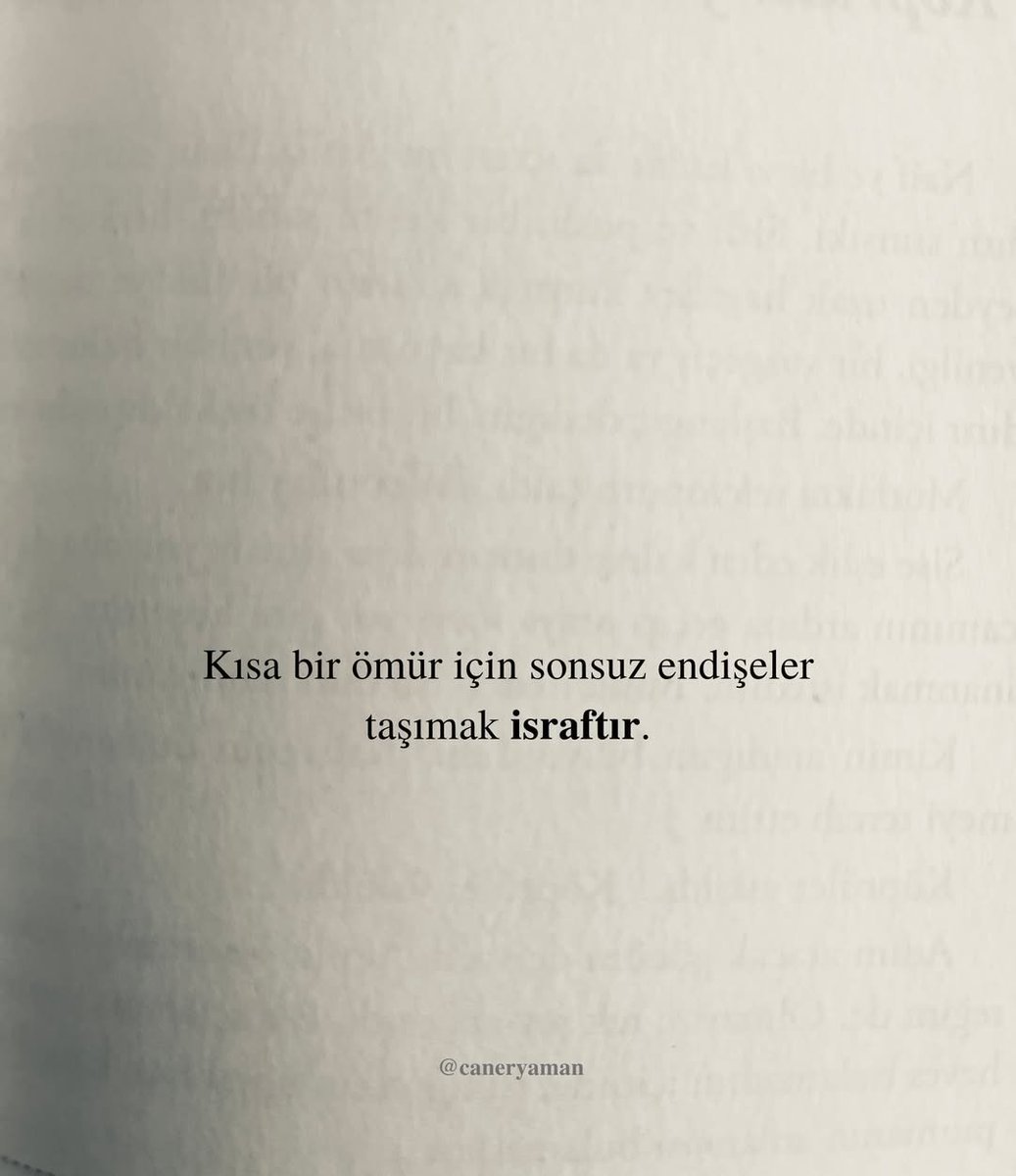 ilssonteuxsair's tweet photo. "Kısa bir ömür için sonsuz endişeler taşımak israftır." https://t.co/05bdLpNMaG