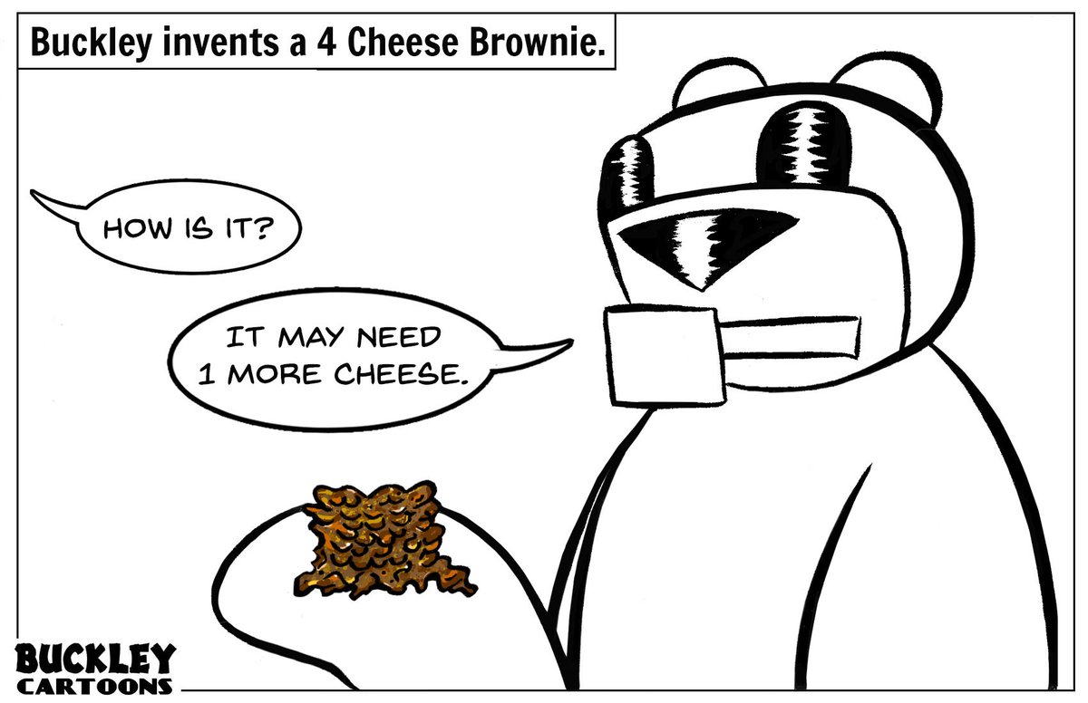 BuckleyCartoons's tweet image. #Invention #FourCheese #Brownie #Cartoon #Beaver
